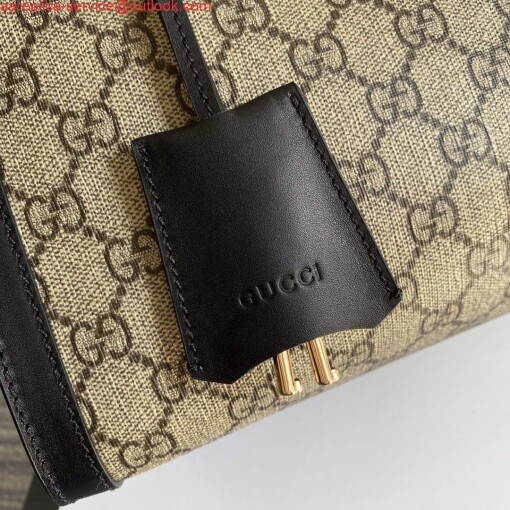 Replica Gucci 479197 Padlock Medium GG Shoulder Bag Black 5