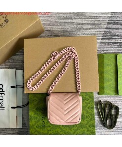 Replica Gucci 739599 GG Marmont Belt Bag Light pink
