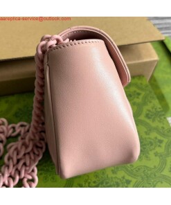 Replica Gucci 739599 GG Marmont Belt Bag Light pink 2