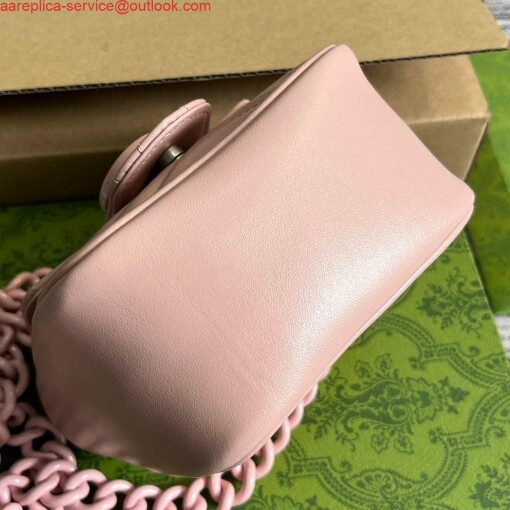Replica Gucci 739599 GG Marmont Belt Bag Light pink 3
