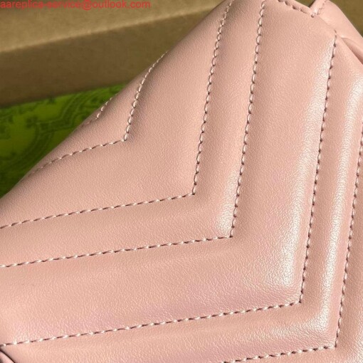 Replica Gucci 739599 GG Marmont Belt Bag Light pink 5