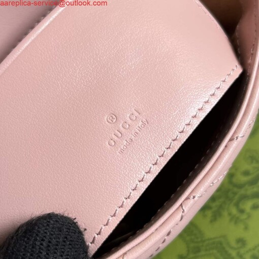 Replica Gucci 739599 GG Marmont Belt Bag Light pink 8