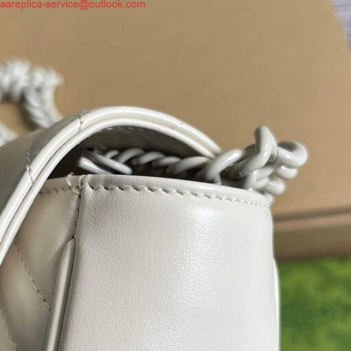 Replica Gucci 739599 GG Marmont Belt Bag White 6