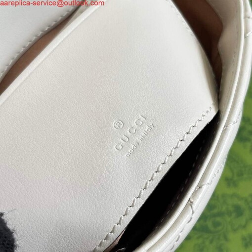 Replica Gucci 739599 GG Marmont Belt Bag White 8
