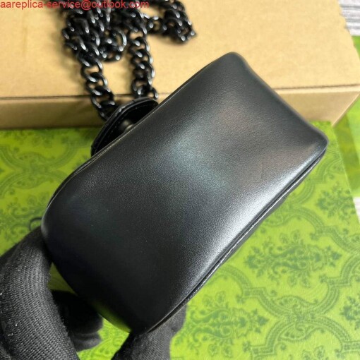 Replica Gucci 739599 GG Marmont Belt Bag Black 3