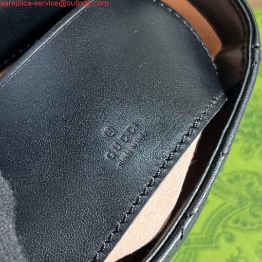Replica Gucci 739599 GG Marmont Belt Bag Black 8