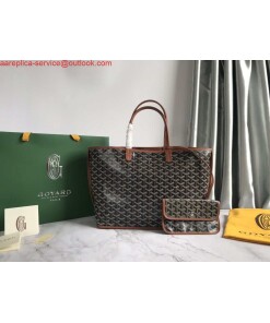 Replica Goyard GMLTY01CL03P Saint Louis GM Bag Black with Brown