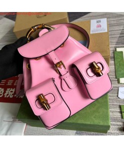 Replica Gucci 702101 Bamboo backpack Pink 2