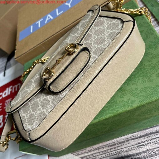 Replica Gucci 735178 Gucci Horsebit 1955 small shoulder bag Oatmeal 5