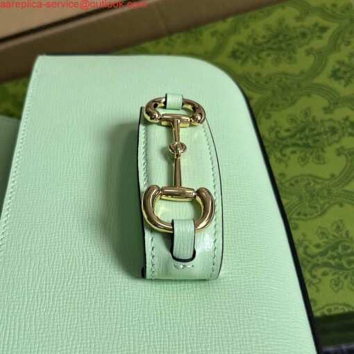 Replica Gucci 735178 Gucci Horsebit 1955 small shoulder bag Green 7