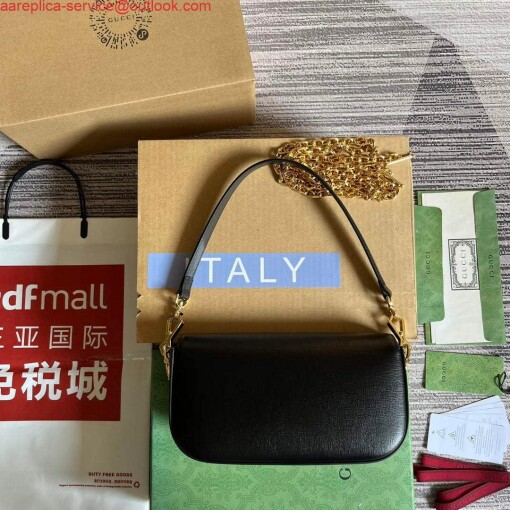 Replica Gucci 735178 Gucci Horsebit 1955 small shoulder bag Black