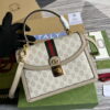 Replica Gucci Ophidia GG small top handle bag 651055 Beige and White