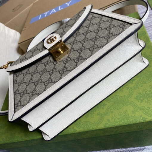 Replica Gucci Ophidia GG small top handle bag 651055 Beige and White 6