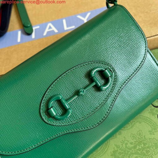 Replica Gucci 724713 Gucci Horsebit 1955 mini bag Green 5