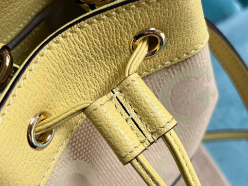 Replica Gucci 550620 Ophidia jumbo GG mini bucket bag yellow 2
