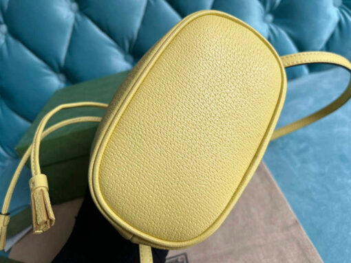 Replica Gucci 550620 Ophidia jumbo GG mini bucket bag yellow 3