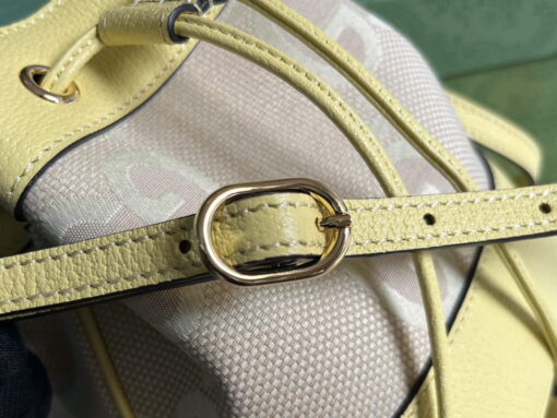 Replica Gucci 550620 Ophidia jumbo GG mini bucket bag yellow 6