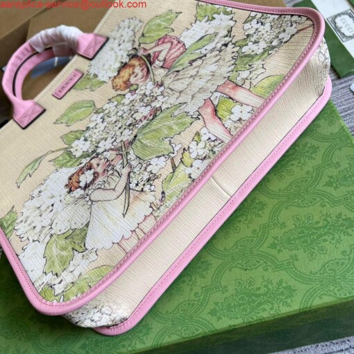 Replica Gucci 550763 Children's Fairy Print Large Tote Bag Pink 7