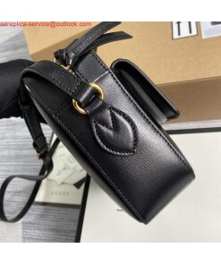 Replica Gucci 645454 Gucci Horsebit 1955 Small Shoulder Bag Black 2