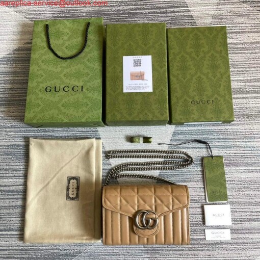 Replica Gucci 474575 GG Marmont mini bag Light pink 8