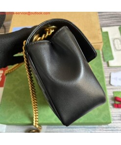 Replica Gucci 739682 GG Marmont Matelassé mini tote bag Black 2