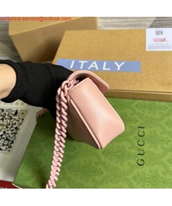 Replica Gucci 699757 GG Marmont Belt Bag Light pink 2