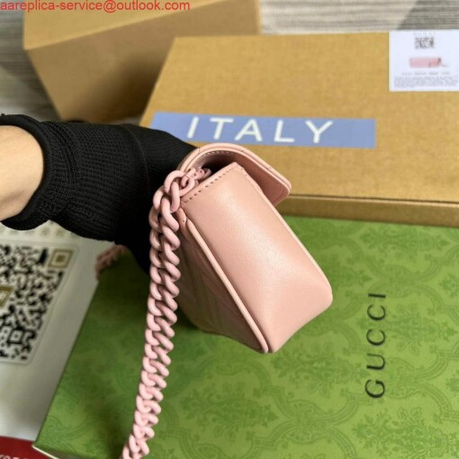 Replica Gucci 699757 GG Marmont Belt Bag Light pink 2