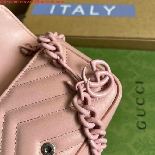 Replica Gucci 699757 GG Marmont Belt Bag Light pink 6