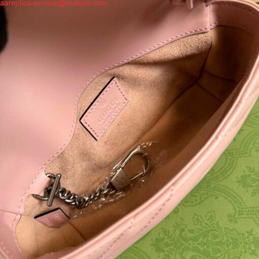 Replica Gucci 699757 GG Marmont Belt Bag Light pink 7