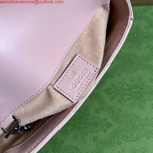 Replica Gucci 699757 GG Marmont Belt Bag Light pink 8
