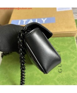Replica Gucci 699757 GG Marmont Belt Bag Black 2