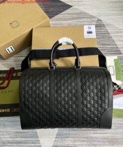 Replica Gucci 406380 GG Embossed Duffle Bag Black