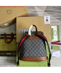 Replica Gucci 674147 Backpack with Interlocking G Blue