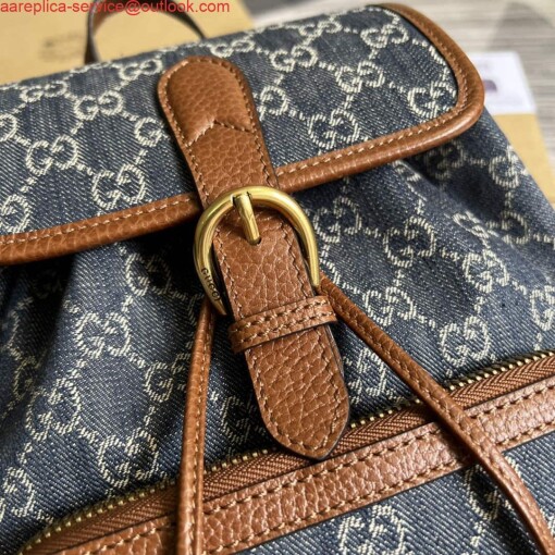Replica Gucci 674147 Backpack with Interlocking G Blue 4