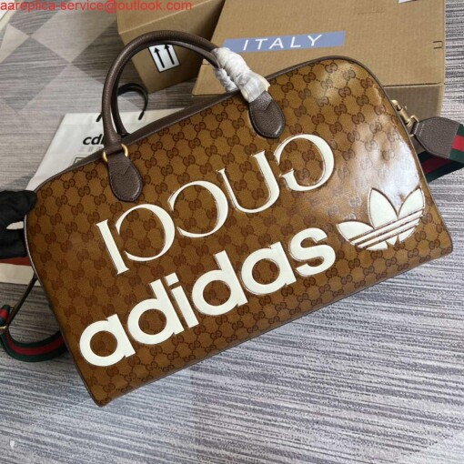 Replica Adidas x Gucci large duffle bag 702422 Brown 3
