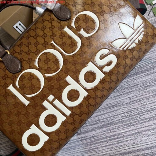 Replica Adidas x Gucci large duffle bag 702422 Brown 4