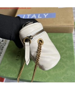 Replica Gucci 699515 GG Marmont Mini Top Handle Bag White 2