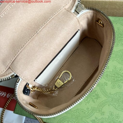 Replica Gucci 699515 GG Marmont Mini Top Handle Bag White 7
