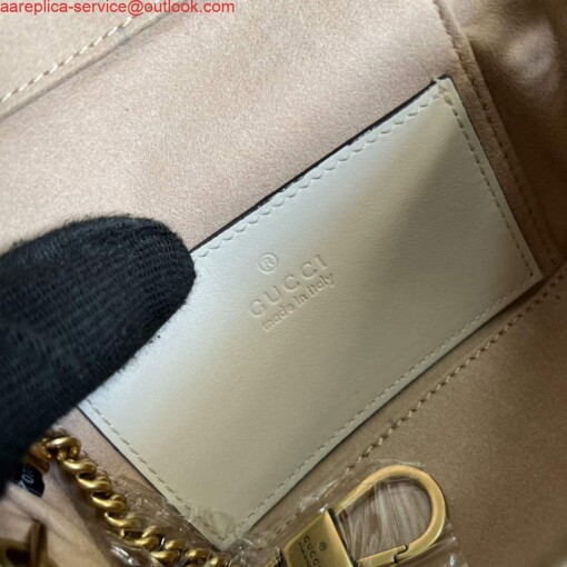 Replica Gucci 699515 GG Marmont Mini Top Handle Bag White 8