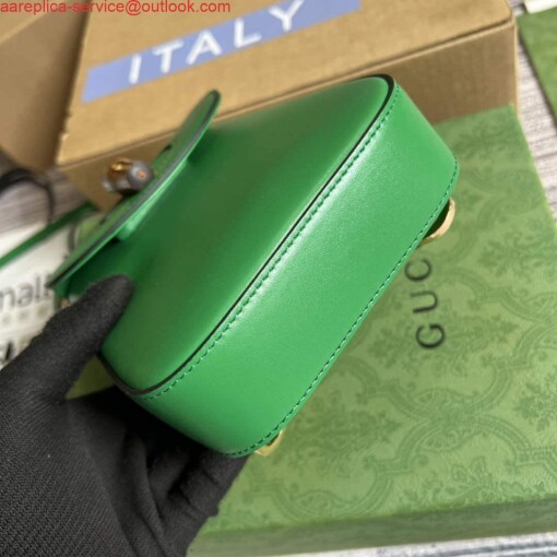Replica Gucci 702106 Bamboo Mini Handbag Green 5