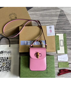 Replica Gucci 702106 Bamboo Mini Handbag Pink