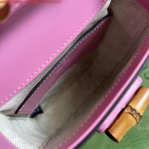 Replica Gucci 702106 Bamboo Mini Handbag Pink 8