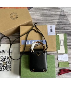 Replica Gucci 702106 Bamboo Mini Handbag Black 2