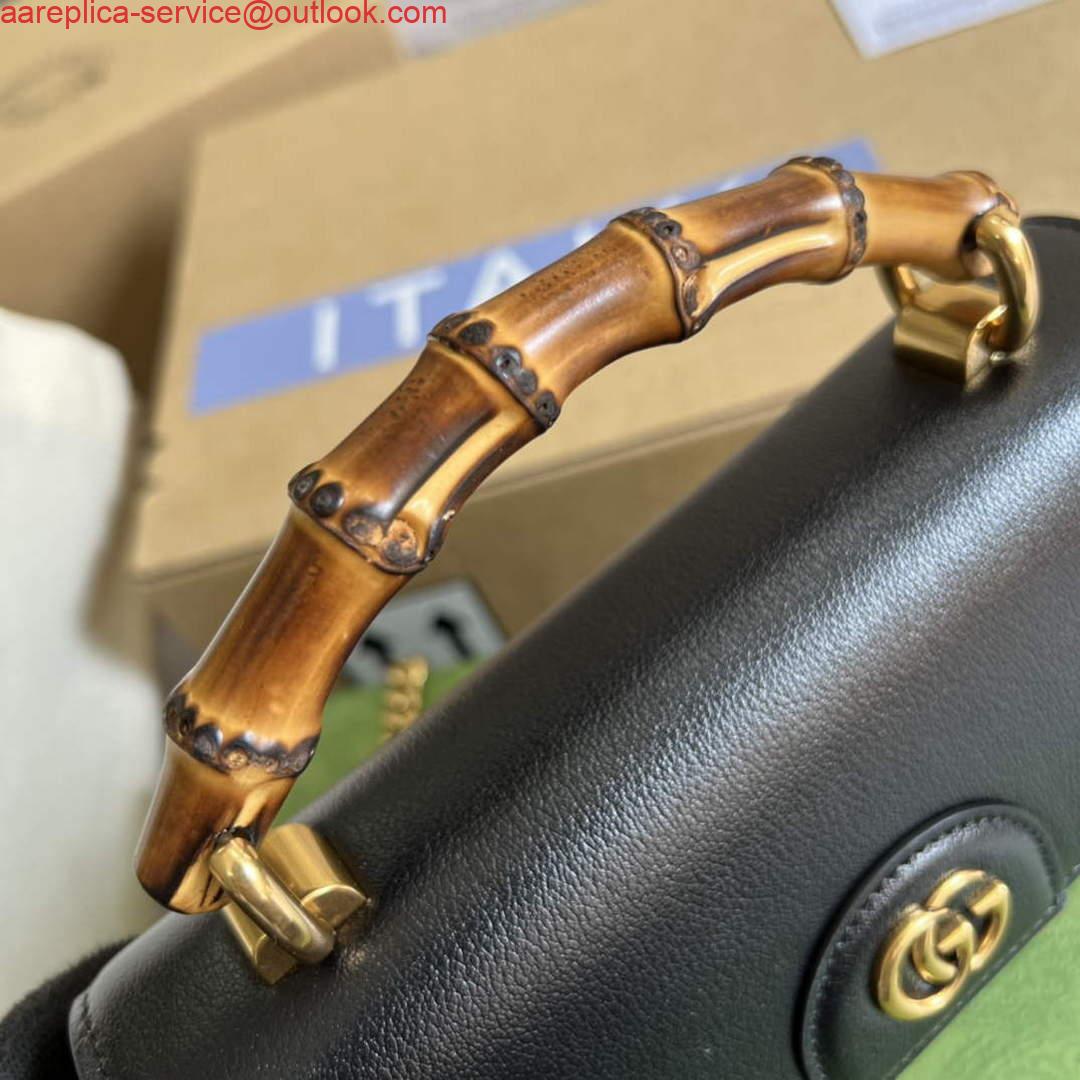 Replica Gucci 675795 Gucci Diana mini shoulder bag Black 6 Replica Gucci 675795 Gucci Diana mini shoulder bag Black 6