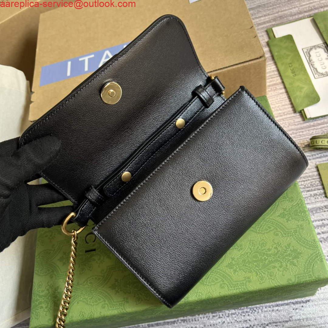 Replica Gucci 675795 Gucci Diana mini shoulder bag Black 7 Replica Gucci 675795 Gucci Diana mini shoulder bag Black 7