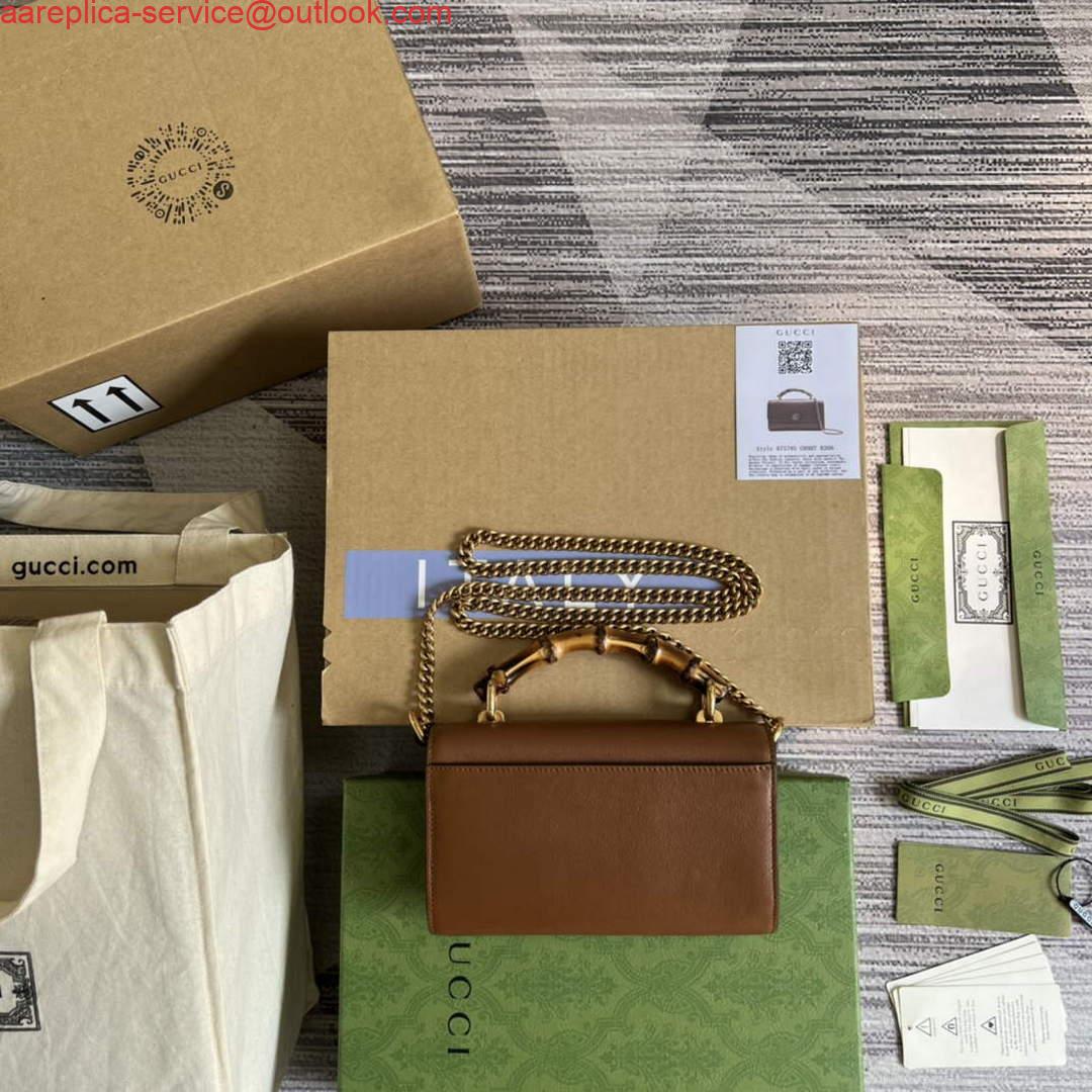 Replica Gucci 675795 Gucci Diana mini shoulder bag Brown 2 Replica Gucci 675795 Gucci Diana mini shoulder bag Brown 2