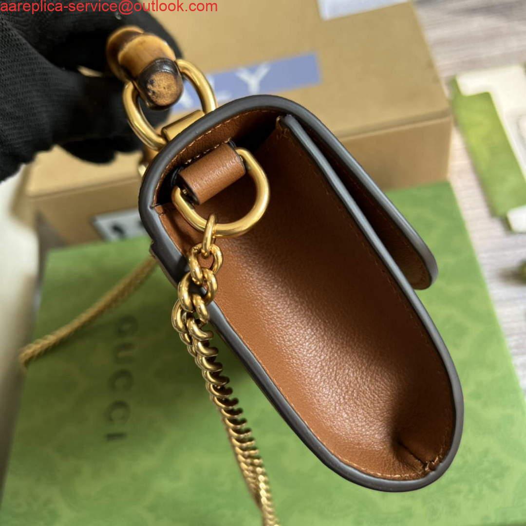 Replica Gucci 675795 Gucci Diana mini shoulder bag Brown 3 Replica Gucci 675795 Gucci Diana mini shoulder bag Brown 3