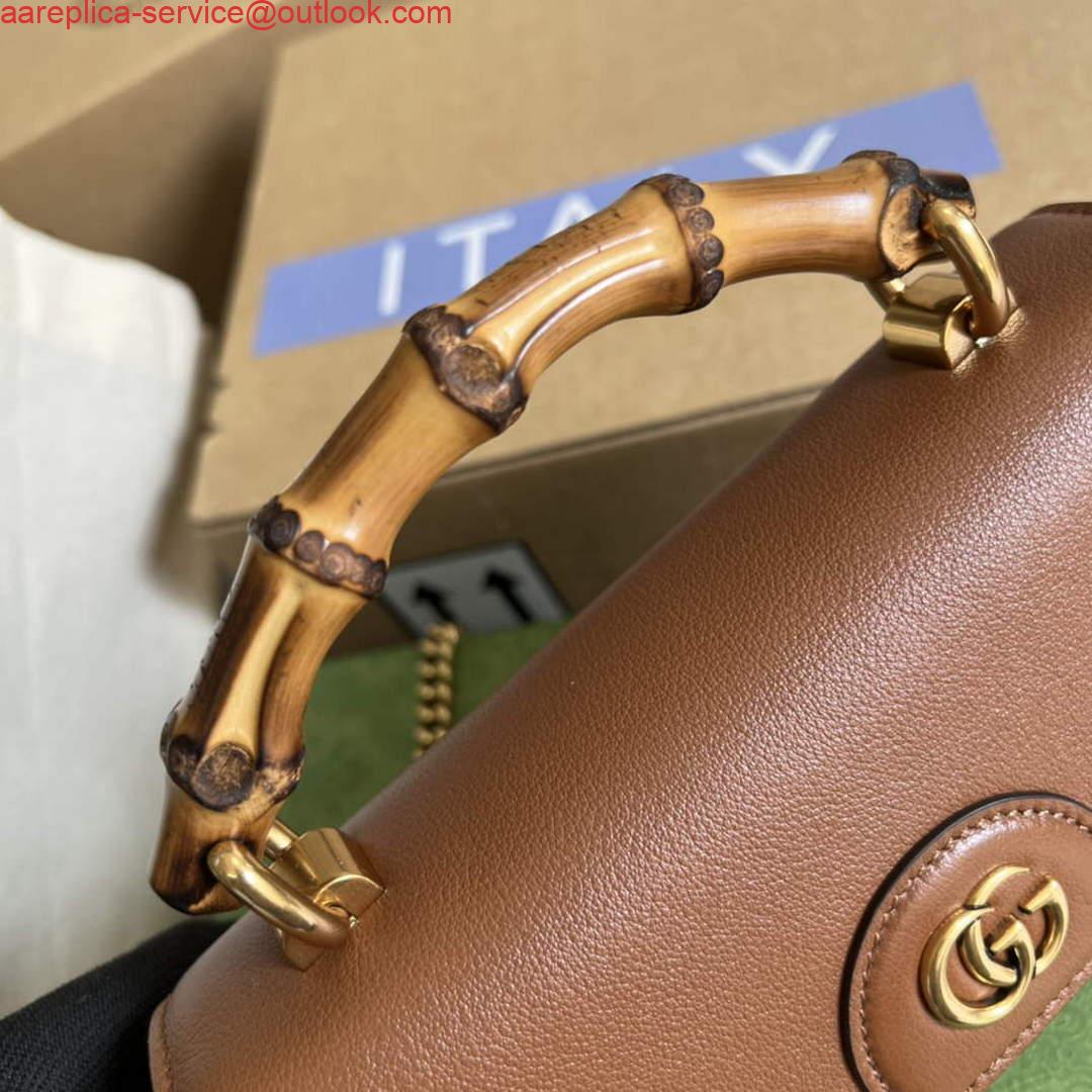 Replica Gucci 675795 Gucci Diana mini shoulder bag Brown 5 Replica Gucci 675795 Gucci Diana mini shoulder bag Brown 5