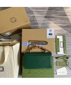 Replica Gucci 675794 Gucci Diana Small Shoulder Bag Green