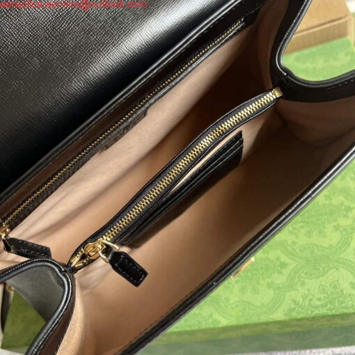 Replica Gucci 702049 Horsebit 1955 Medium Bag Black 7